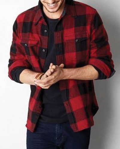 red flannel shirt mens