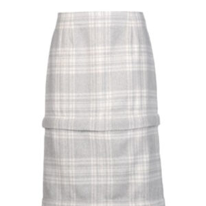 Acid Wash Grey and White Check Flannel Skirt