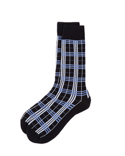 Blue and Black Check Socks