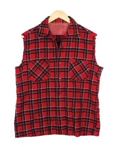 Breezy Red Flannel Vest
