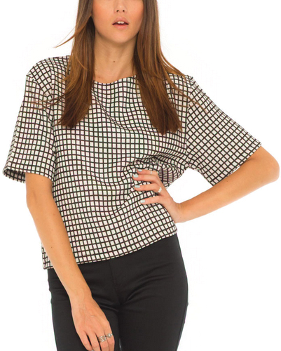 Checked Airy Formal Top