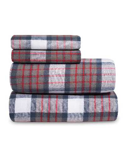 Deep Earth Wooly Plaid Flannel Bed Sheet