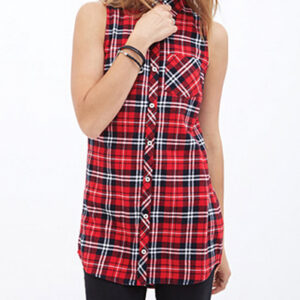 Flannel Checked Tunic
