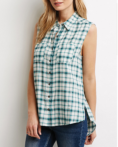 Great High-Low Flannel Shirt Top Manufacturer