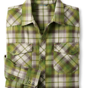 Green, White and Grey Trudging Check Shirt