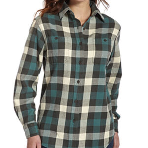 Grey and Dark Green Checked Flannel Shirt