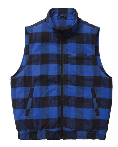 Midnight Blue Flannel Vest For Men Supplier