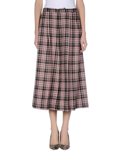 Miss Pleasing Pleat Check Flannel Skirt