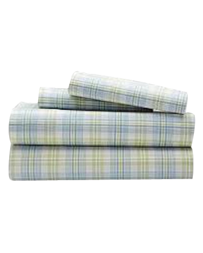 Olives in the Sea Checked Flannel Bed Sheet