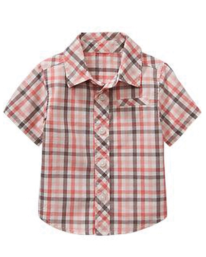 Pink And Black Checked Baby Shirts