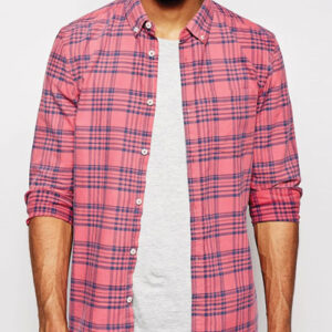 Pink and Blue Duotone Checked Shirt