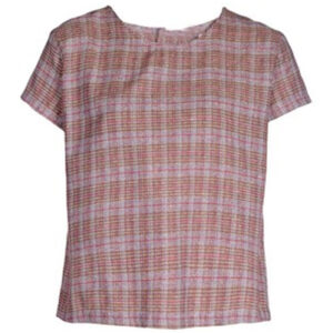 Pink Knitted Flannel Tee