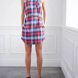 Playful Colorful Flannel Dress