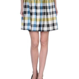 Poppy Check Pleated Flannel Skirt