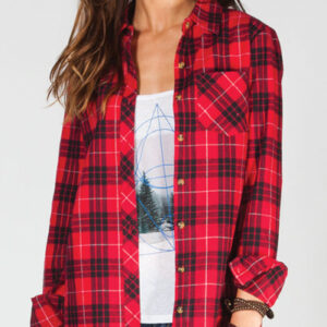 Radiance Infectious Red Flannel Shirt