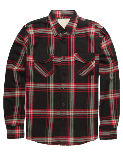 Red and Brown Flannel Shirt