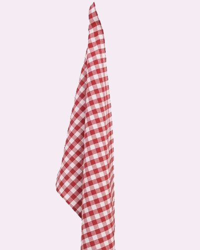 Red and White Gingham Check Towel