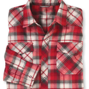 Red, White and Grey Trudging Check Shirt