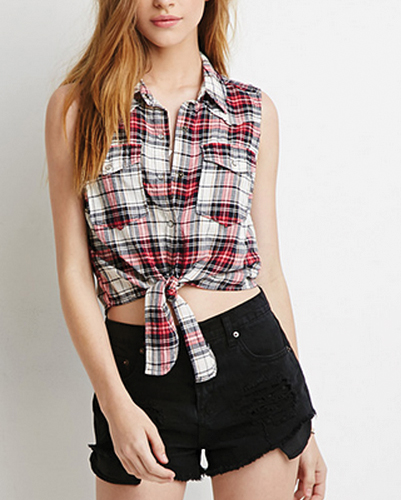 Self Tie Cool Flannel Shirts For Women