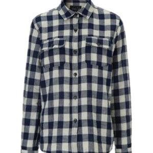 Simple Black & Bold Checked Flannel Shirt