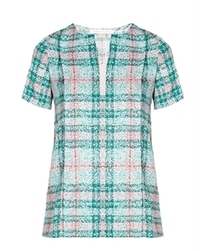 Spotted Blue Flannel Tunic