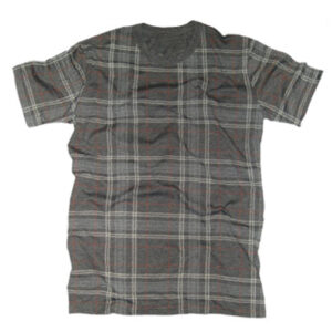 Steel Grey and White Designer Flannel Tee