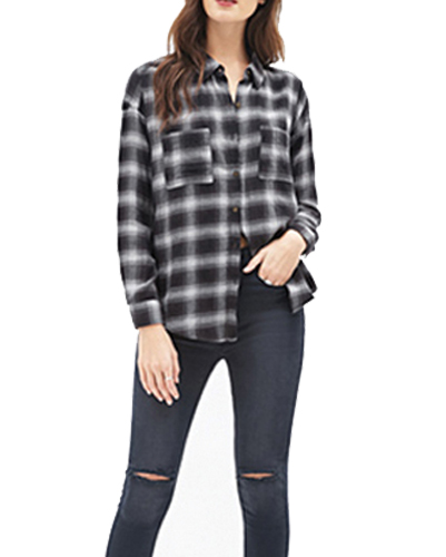 Sultry Black Flannel Shirt