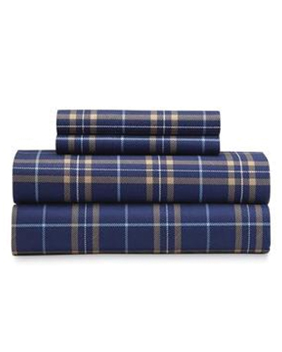The Holy Blue Checked Flannel Bed Sheet