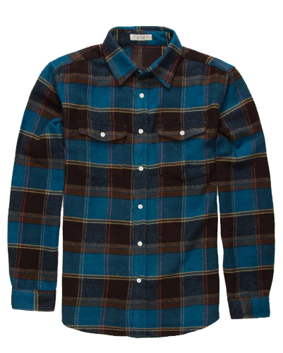 Tom Cat Black and Blue Flannel Shirt