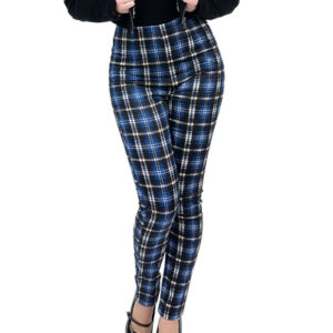 Trendy Blue and White Flannel Pants