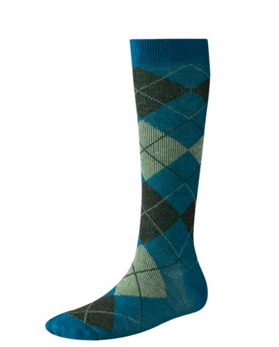 Turquoise Squander Check Socks