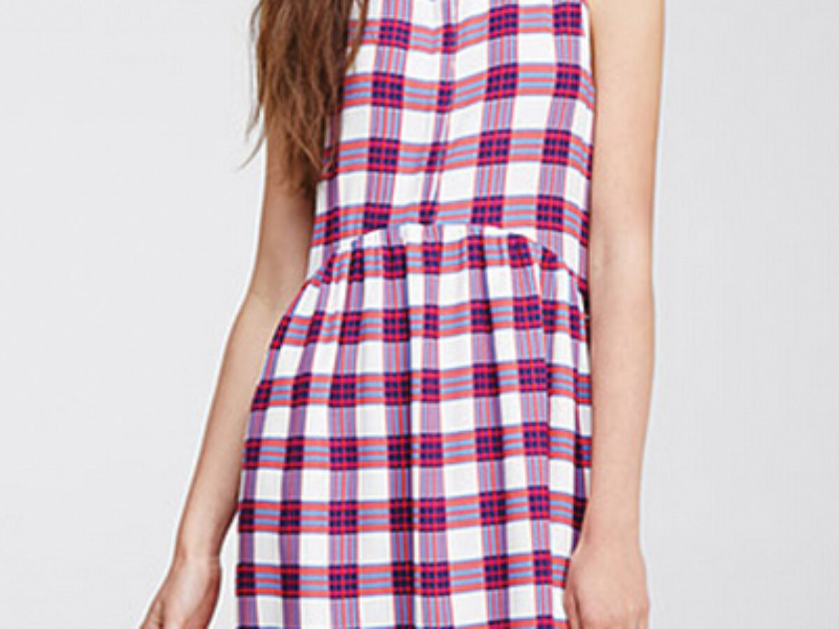 flannel skater dress KENZO Mint Green Print Short Sleeve Crewneck Flannel Skater Dress - Size S
