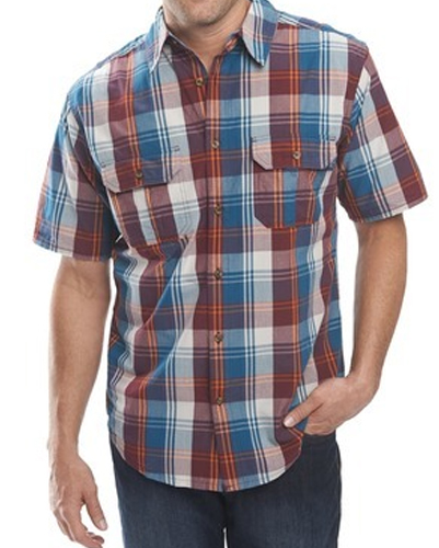 White, Blue and Brown Check Flannel Shirt