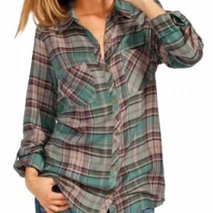 Womens Casual Plaid Flannel Shirts Wholesale