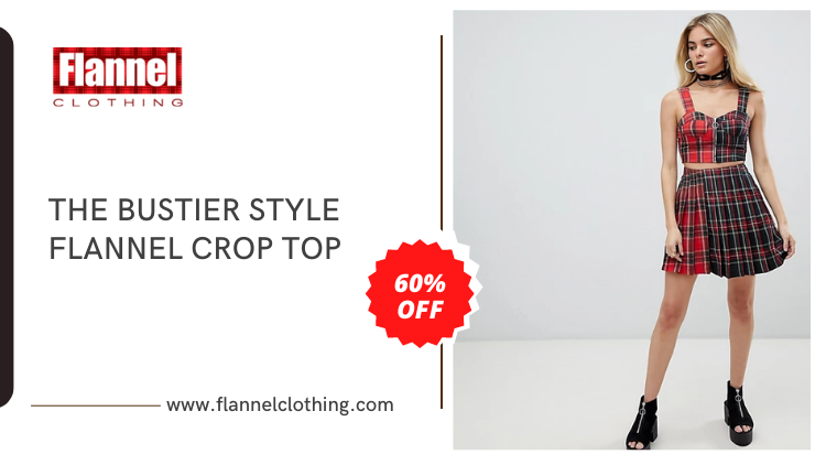 Bustier Style Flannel Crop Top