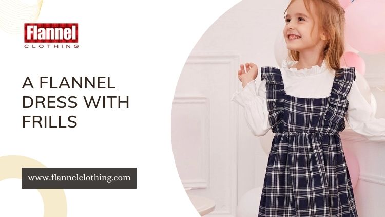 flannel dress with frills