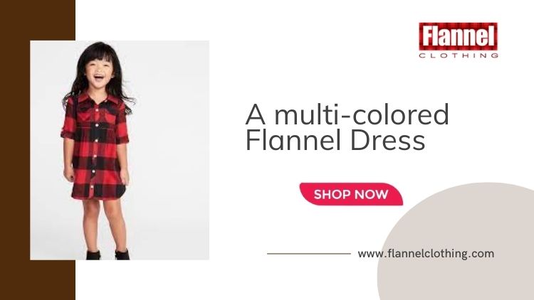multi coloured flannel dress